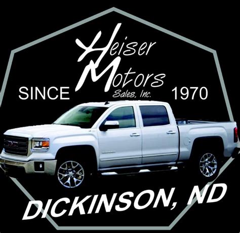 Heiser motors - Apr 11, 2023 · Heiser Motors Inc, Dickinson, ND. 1,674 likes · 1 talking about this. Southwest North Dakotas oldest independent dealership. Celebrating 40+ years.... 